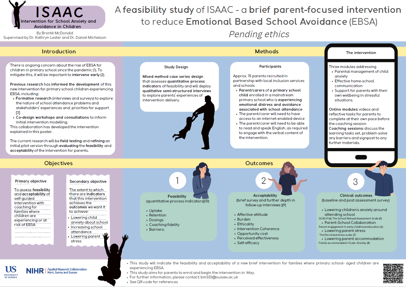 A feasibility study of ISAAC - a brief parent-focused intervention to reduce Emotional Based School Avoidance, Brontë McDonald Thumbnail