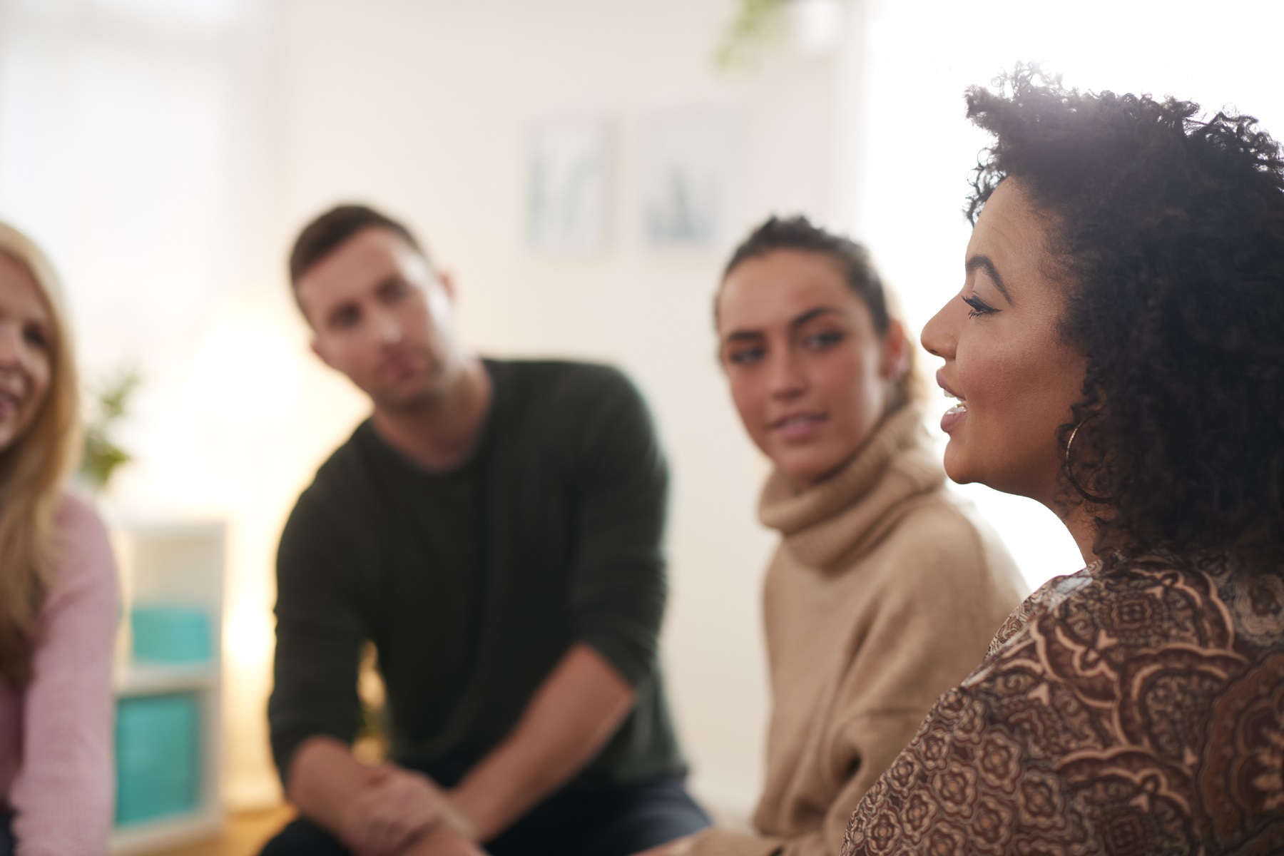 Photograph of a group in discussion