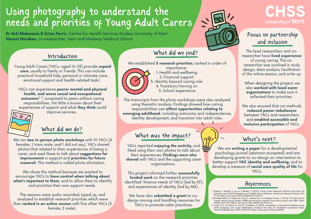 Using photography to understand the needs and priorities of young adult carers, Makwana, Dr A., Ferris, E., Niruban, H. Thumbnail