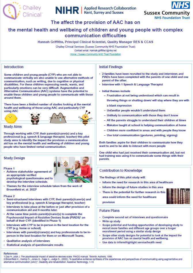 The affect the provision of AAC has on the mental health and wellbeing of children and young people with complex communication difficulties, Hannah Griffiths Thumbnail