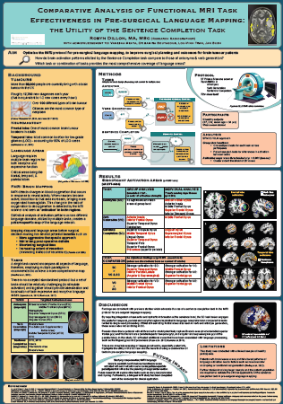 Poster 7 - Comparative Analysis of Functional MRI Task Effectiveness in Pre-surgical Language Mapping, Robyn Dillon Thumbnail